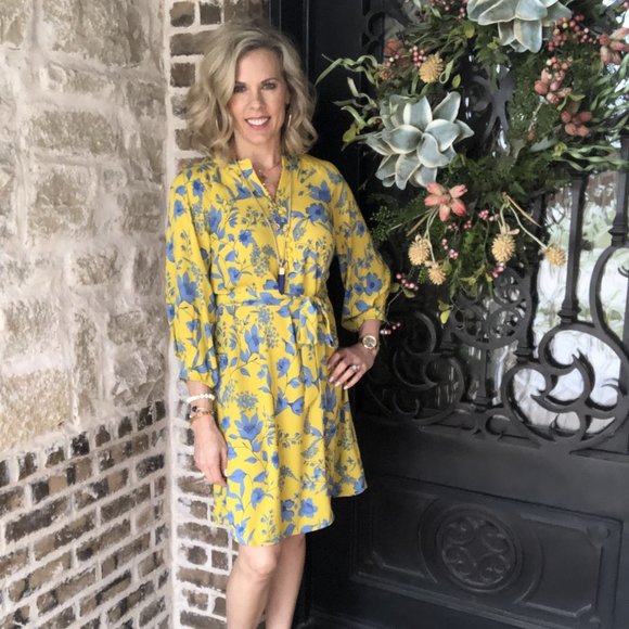 Cabi 5794 Lemon Drop Dress Spring 2020 Size Large - Picture 1 of 11